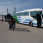 Some of the buses at Velez Malaga