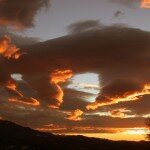 Cloud formations over Lake Viñuela