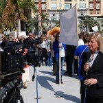 TV interview at SOHA.ES march in Malaga